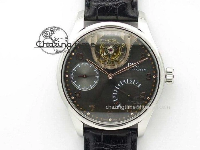 MIROTIME 0122 Reliable Portuguese IW371447 ZF 1:1 Best Edition SS Black Dial On Black Leather Strap A79350 V 7274